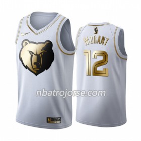 Män Memphis Grizzlies Tröja Ja Morant 12 2019-20 Nike Vit Golden Edition Swingman
